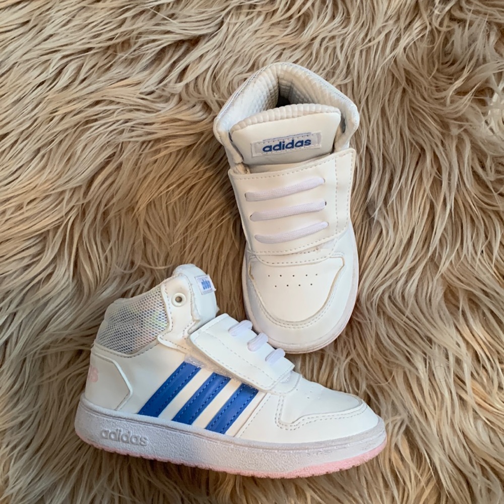 Adidas Hoops Mid 2.0 Girls Sneakers, Toddler Size 9